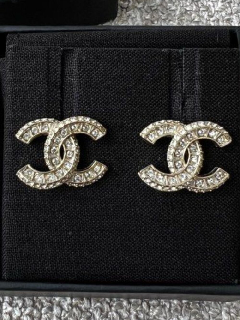 Chanel Crystal CC Earrings